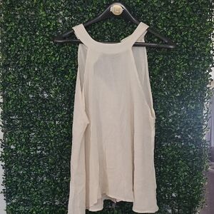 Chic Sleeveless Cream Tank Top